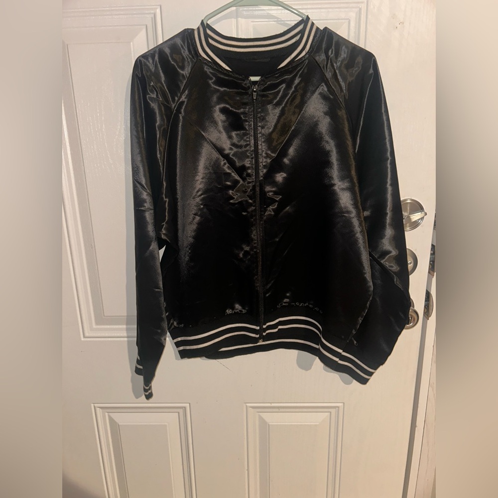 Black Satin Women's Jacket